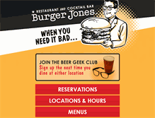 Tablet Screenshot of burgerjones.com